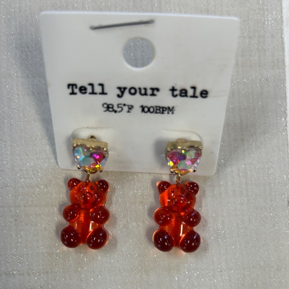 Red Bear Earrings